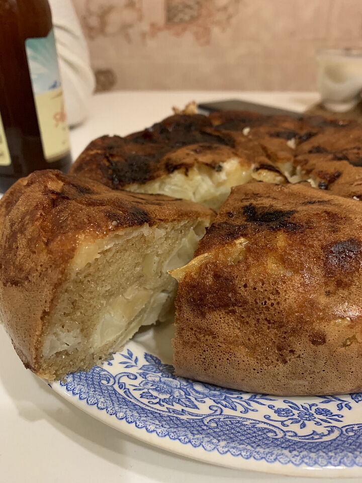 Запеканка с яблоками фото