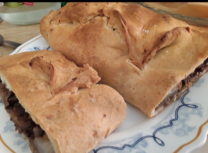 Штрудель с яблоками и корицей фото