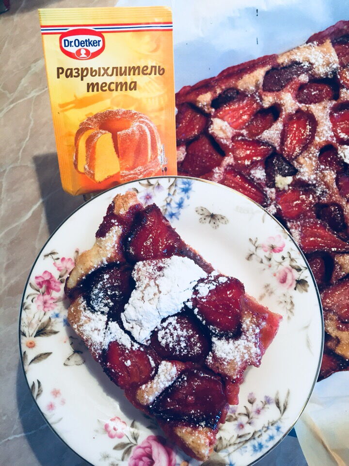 Клубничный пирог фото рецепта