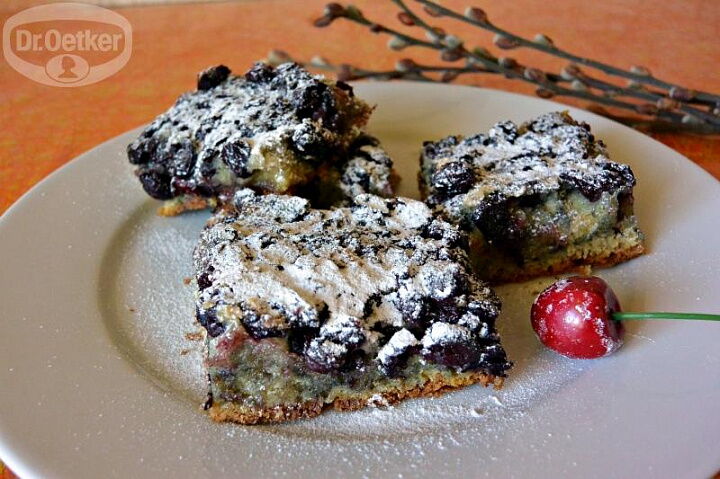 Вишневый пирог в заливке фото