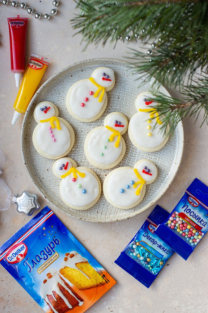 Печенье снеговики ⛄ фото