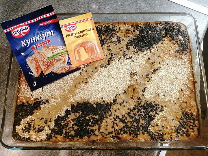 Пирог «Кунжутный орнамент» фото