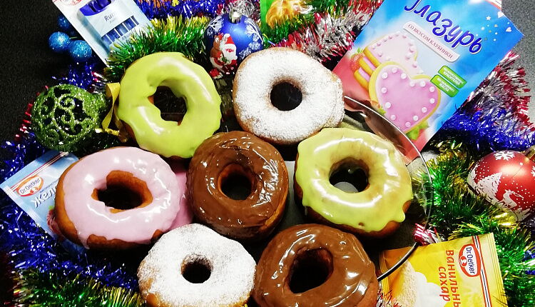 Пончики с глазурью
