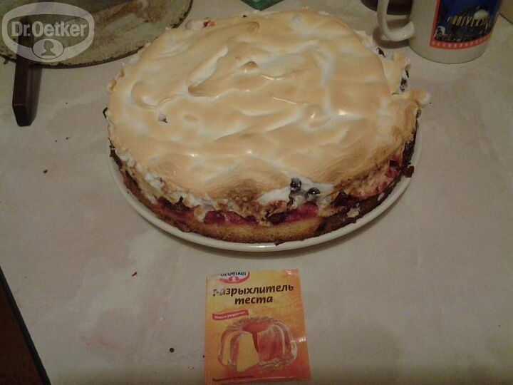 Осенний пирог с брусникой фото рецепта