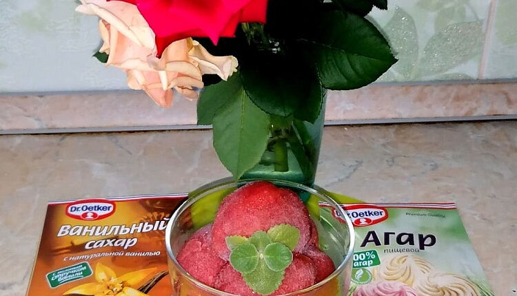 Фруктово-ягодное мороженое на Агаре
