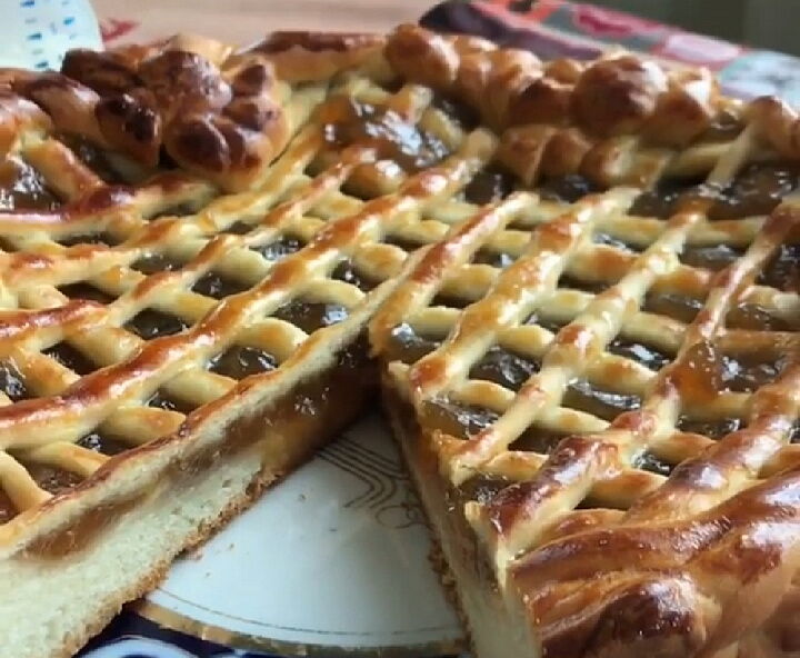 Пирог с яблочным повидлом фото рецепта