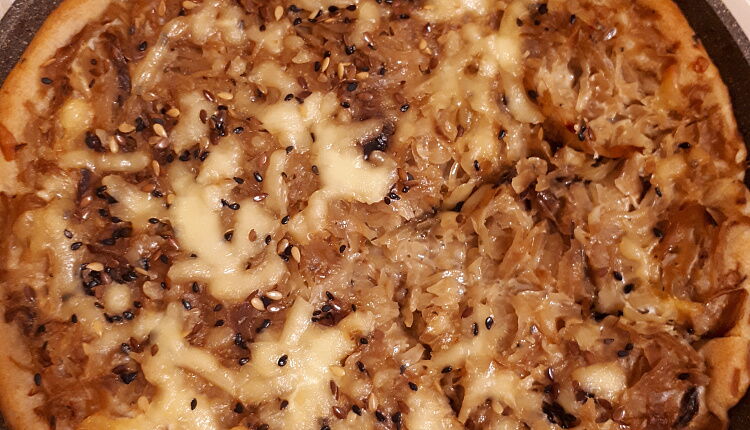 Заливной пирог с капустой