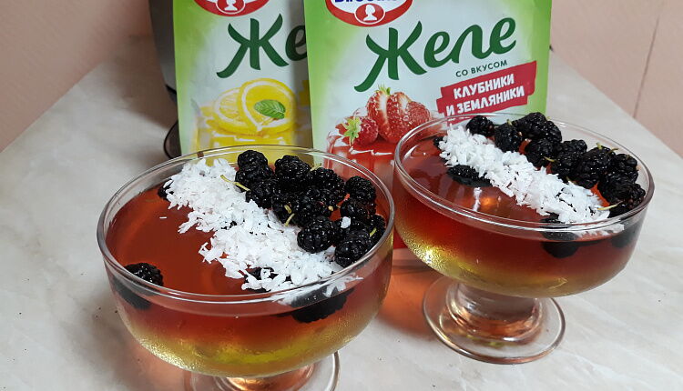 Желе манго-маракуйя