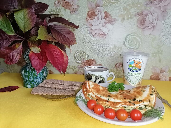 Луковый омлет фото рецепта