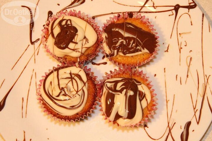 Мандариновые мафины с глазурью фото