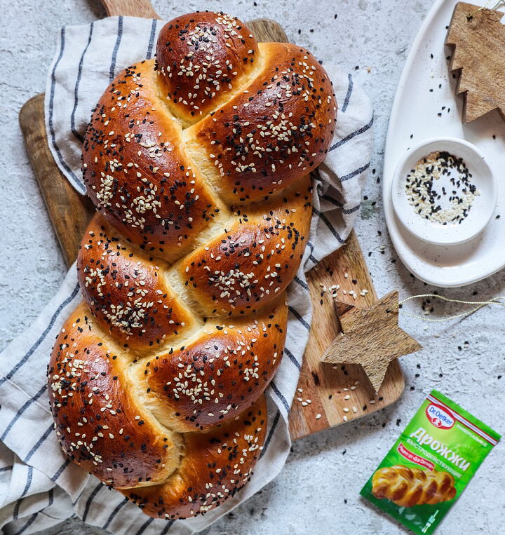 Косичка с сыром и беконом фото рецепта