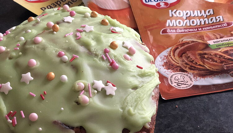 Творожный рождественский кекс