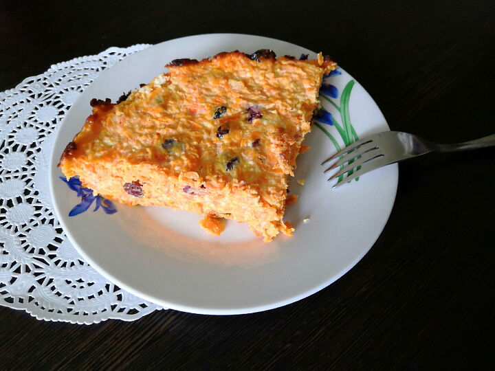 Морковно творожная запеканка. фото