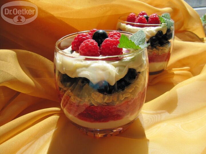 Смородиновое-малиновое парфе фото