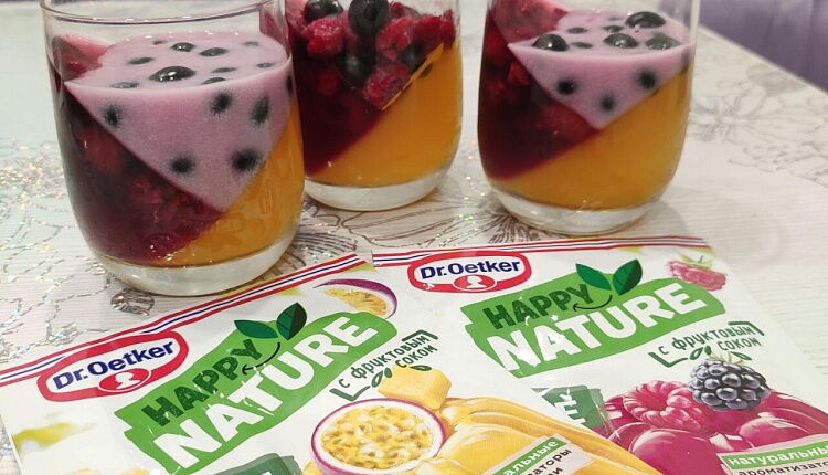 Желе манго-маракуйя