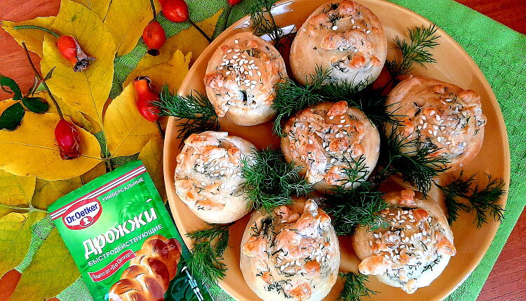 Рулетики с сыром и зеленью