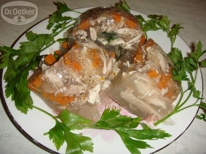 Заливное из курицы фото рецепта