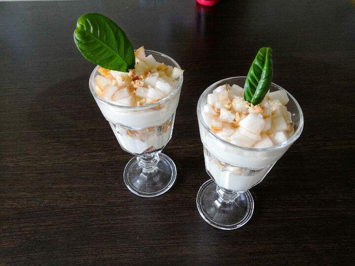 Творожно-грушевый десерт фото