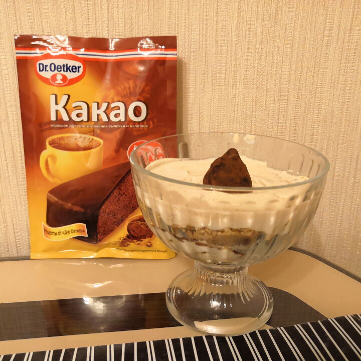 Десерт с рикототой и какао  фото