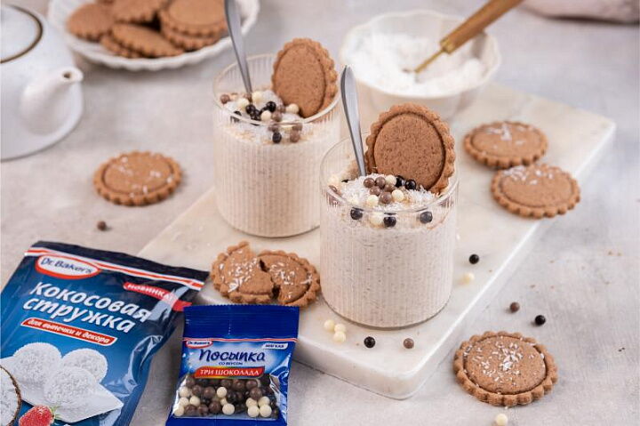 Овсяная каша с кокосом и корицей фото