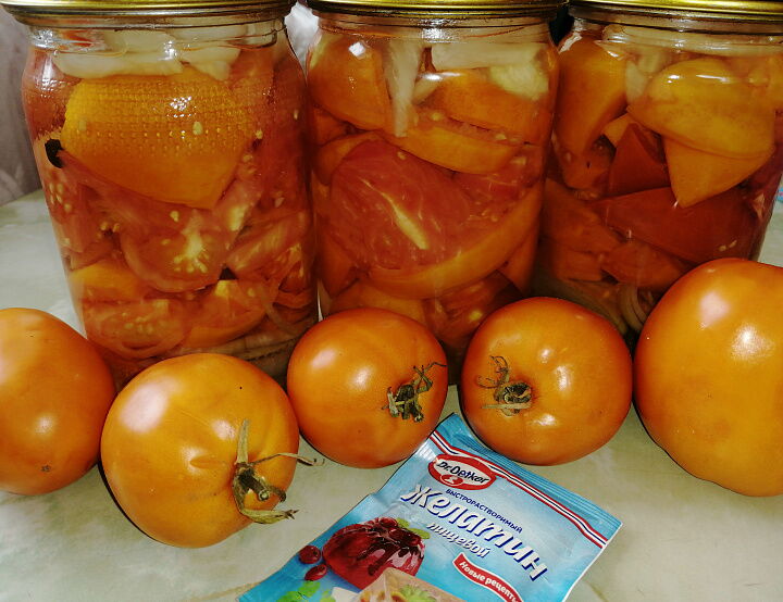 Помидоры резанные в желе фото рецепта