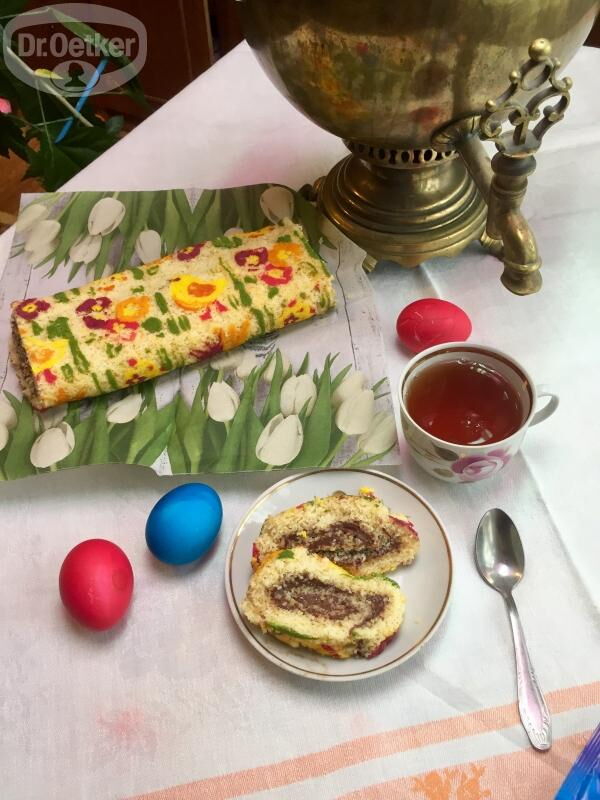 Пасхальный рулет "Цыплёнок" фото