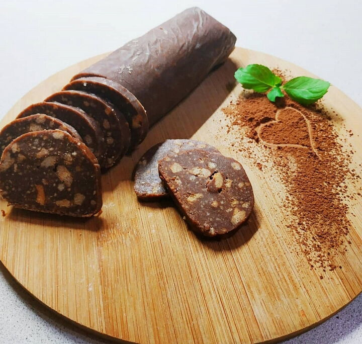 Сладкая колбаска "вкус детства" фото рецепта