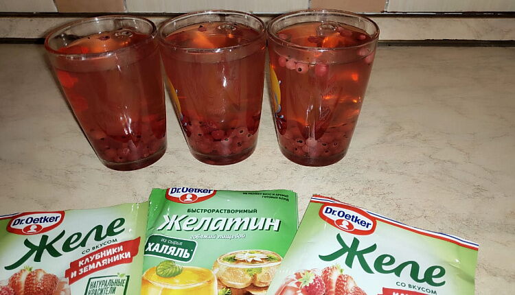 Клубничное желе с желатином