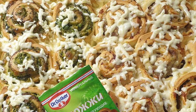 Рулетики с сыром и зеленью