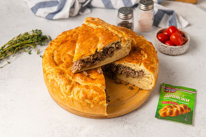 Пирог с мясом 🥧 фото рецепта