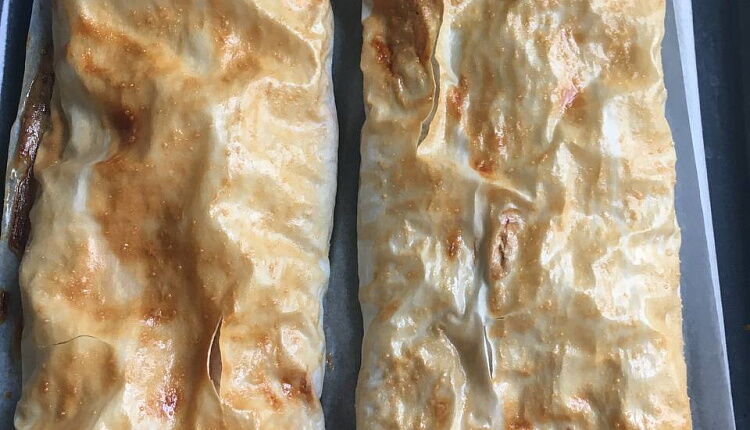 Мясной пирог из теста фило