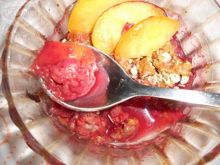 Малиново-персиковый крисп фото