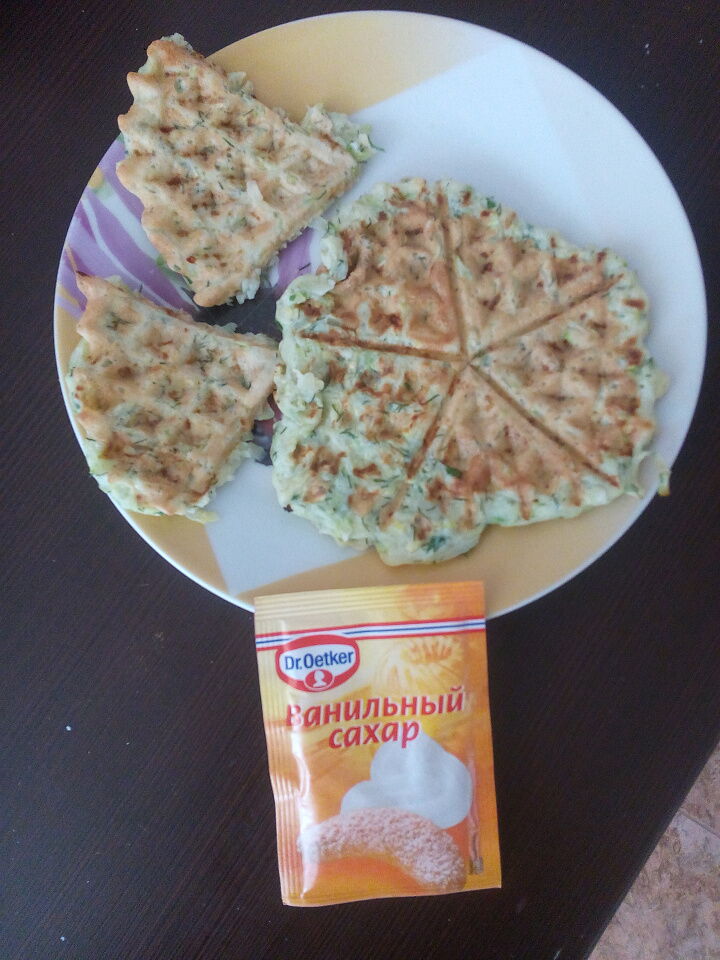 Кабачковые вафли фото