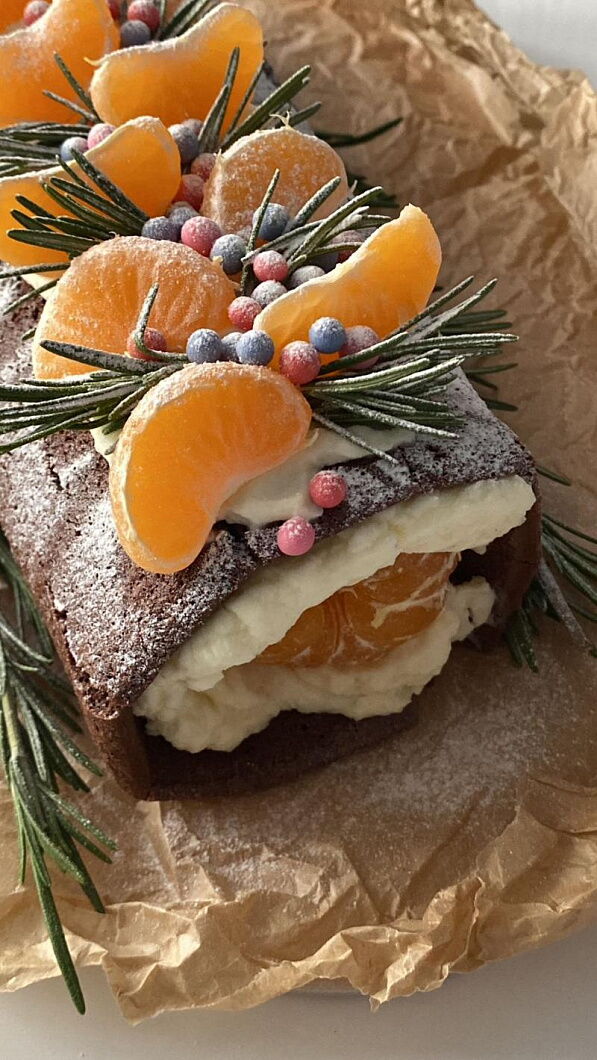Мандариновый рулет 🍊  фото