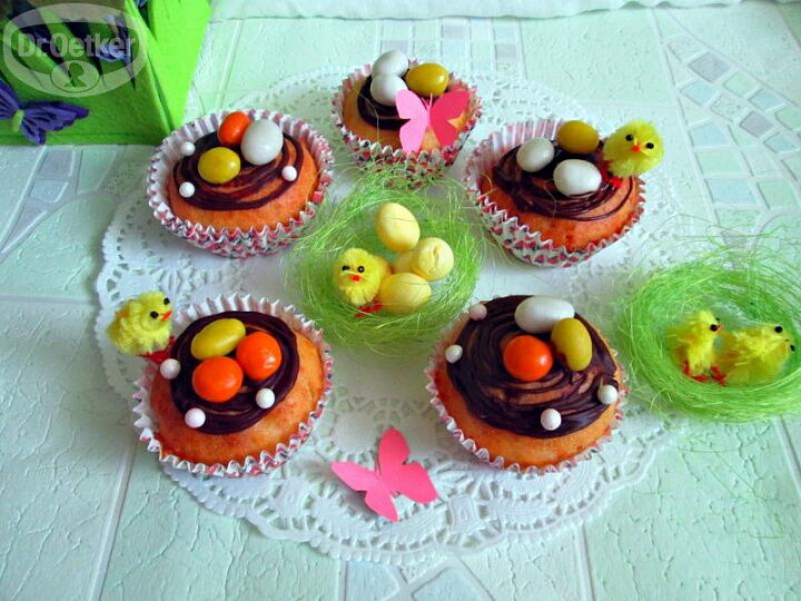 Пасхальные кексы - гнёздышки фото