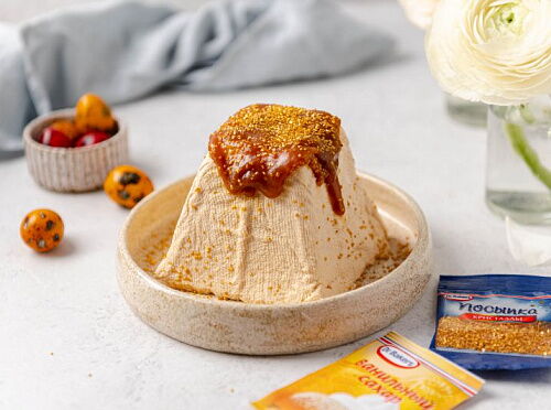 Фото рецепта Карамельная творожная пасха