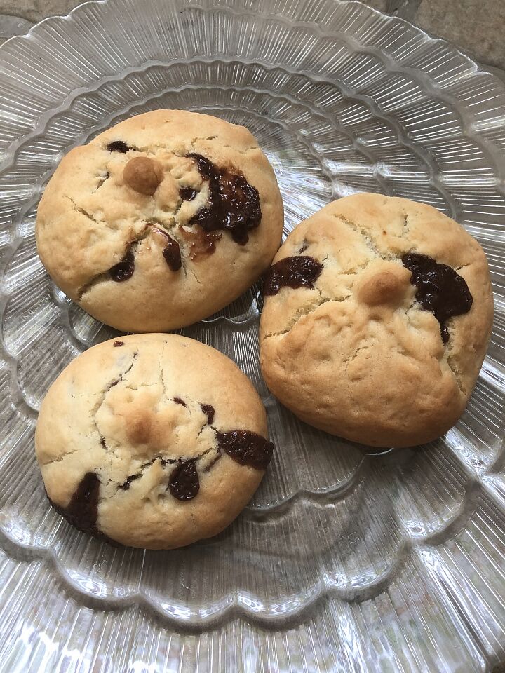 Песочное печенье с орехово-шоколадной начинкой 