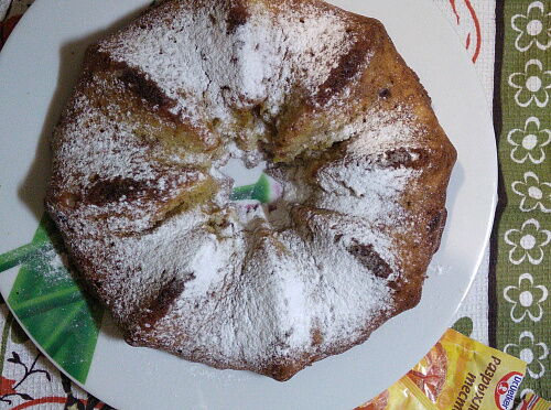 Фото рецепта Манный кекс без яиц