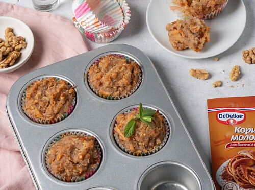 Фото рецепта Морковные ПП-маффины