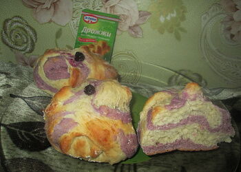 Двухцветные булочки