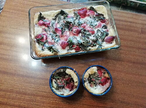 Фото рецепта Овсяный пирогс клубникой