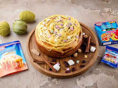 Фото рецепта Пирог «Пасхальный цветок» с корицей