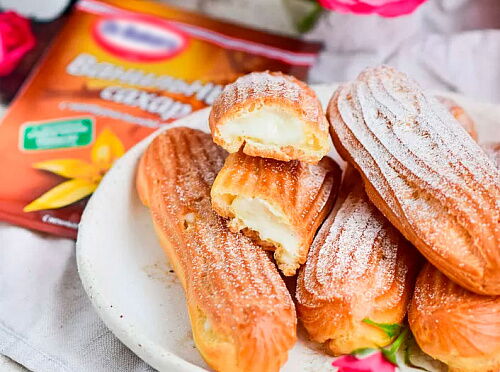 Фото рецепта Эклеры ( пошаговый рецепт)