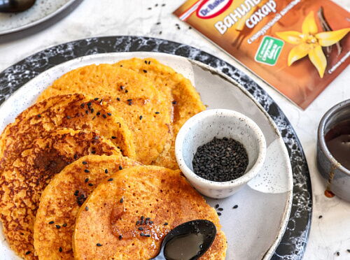 Фото рецепта Морковные панкейки