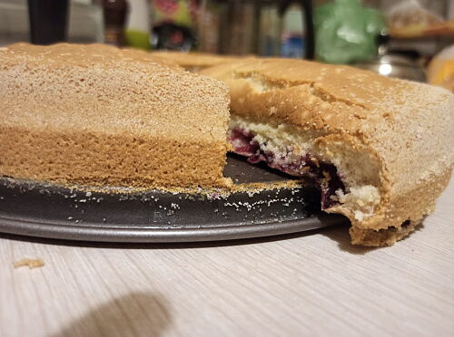 Фото рецепта Бабушкин ленивый пирог с ягодами