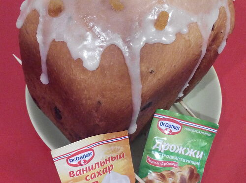 Фото рецепта Ленивый апельсиновый кулич в хлебопечке