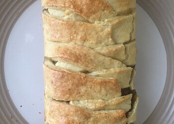 Плетёный пирог с печенью