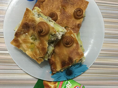 Фото рецепта Пирог с картошкой и мясом