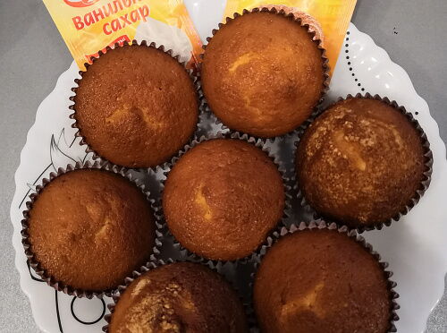 Фото рецепта Воздушные сметанные кексики