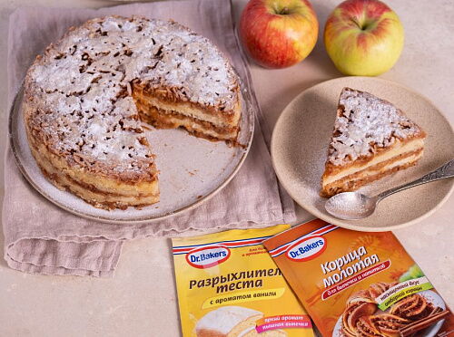 Пирог с тёртым яблоком